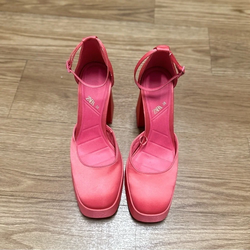 Zara pink platform shoes